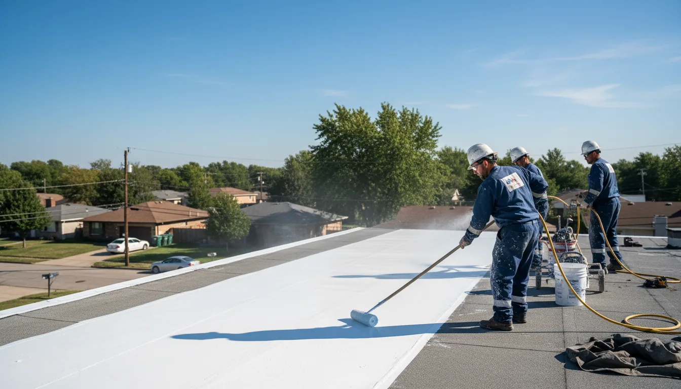 Commercial roof coating in Landers, CA near me